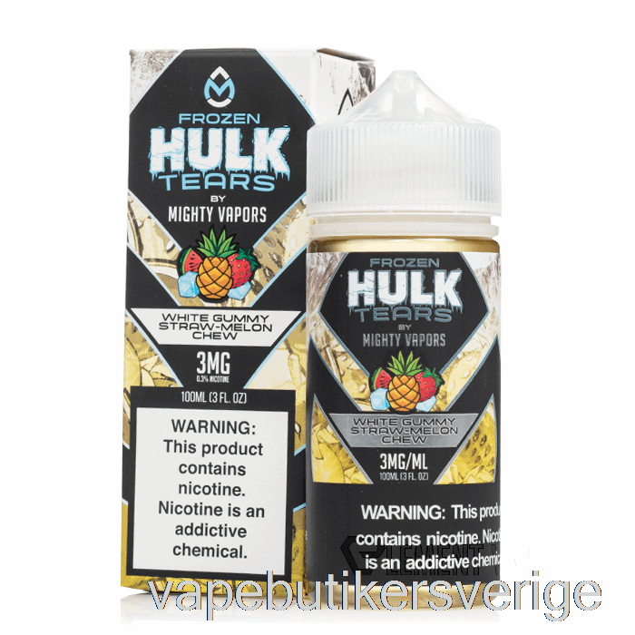 Vape Sverige Fryst Vit Gummistrå Melon Tugga - Hulk Tears - 100ml 0mg